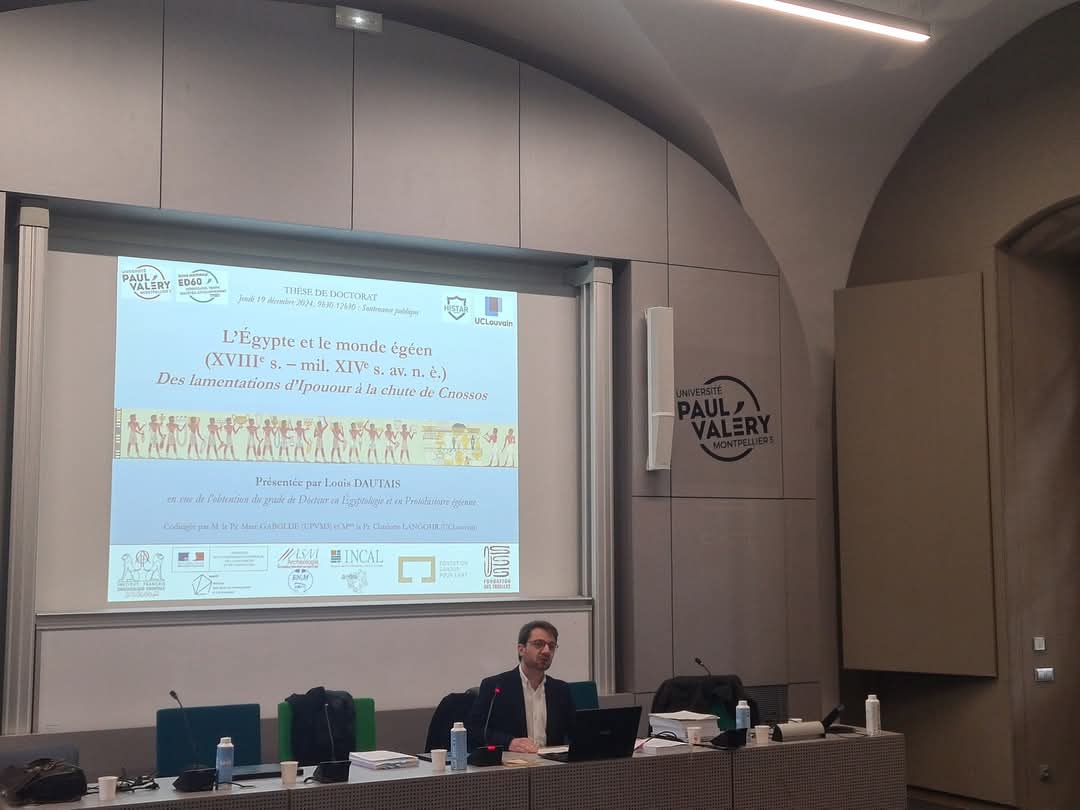 LDautais's tweet image. Some days ago (19/12), I had the pleasure of defending my PhD dissertation, entitled “Egypt and the Aegean world (18th-mid.-14th c. BCE): from the Admonitions of Ipuwer to the Fall of Knossos”. 📖
1/3