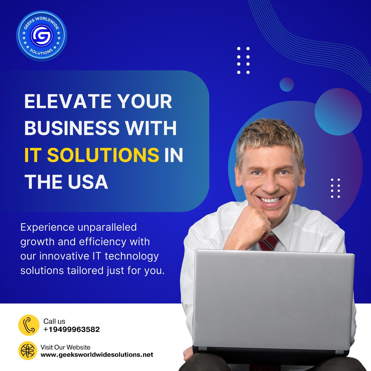 geeksolutioninc's tweet image. Take your business to the next level with innovative IT solutions in the USA!
Experience efficiency and growth like never before.
📞 Call us: +19499963582
#ITSolutions #BusinessInnovation #TechForSuccess #DigitalTransformation #ITSupport #EfficiencyMatters #SmartBusiness #USA