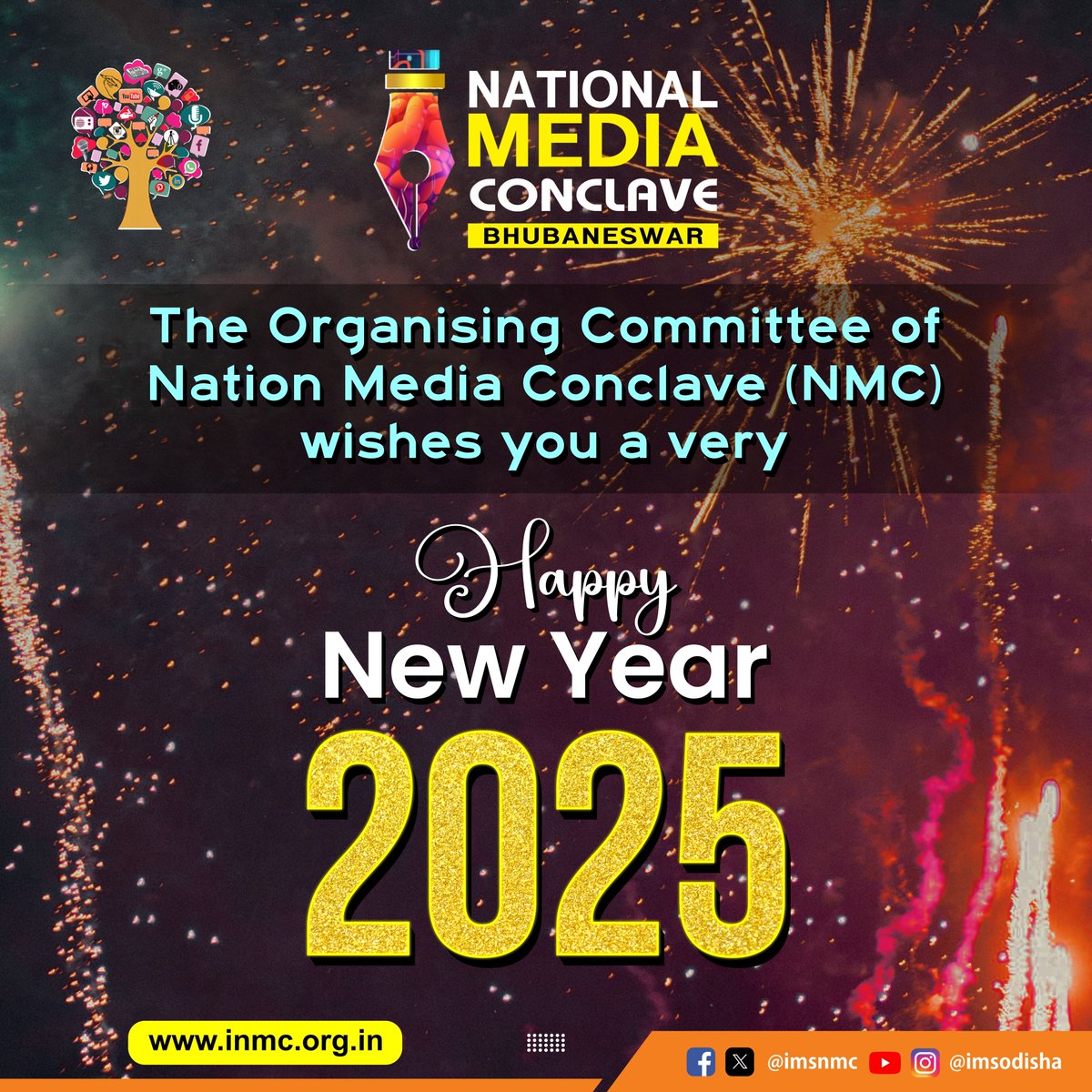 National Media Conclave (NMC) (@imsnmc) on Twitter photo The Organising Committee of Nation Media Conclave (#NMC) wishes you a very #HappyNewYear 2025. #HappyNewYear2025 The Organising Committee of Nation Media Conclave (#NMC) wishes you a very #HappyNewYear 2025. #HappyNewYear2025