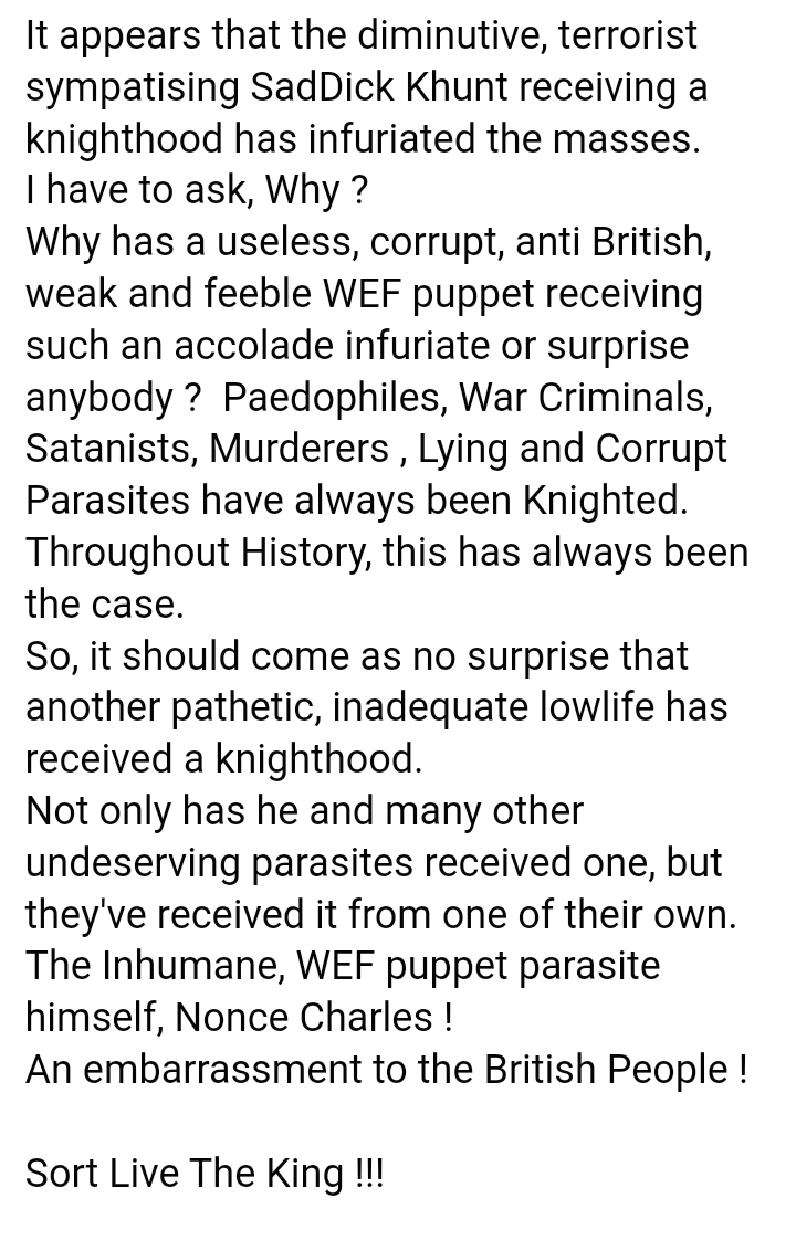 OurDavid3's tweet image. #SadiqKhan # Knighthood #WEFpuppet