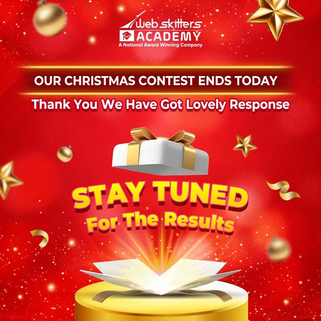WebSkitters_Edu's tweet image. Our Christmas Contest ENDS Today! 

A huge THANK YOU to everyone who participated. Stay tuned for the announcement of our lucky winners soon! 🏆✨

#thankyouall #codemaschallenge #ChristmasFunTrivia #christmasquiz #giveawayalert #contestalert #WebskittersAcademy