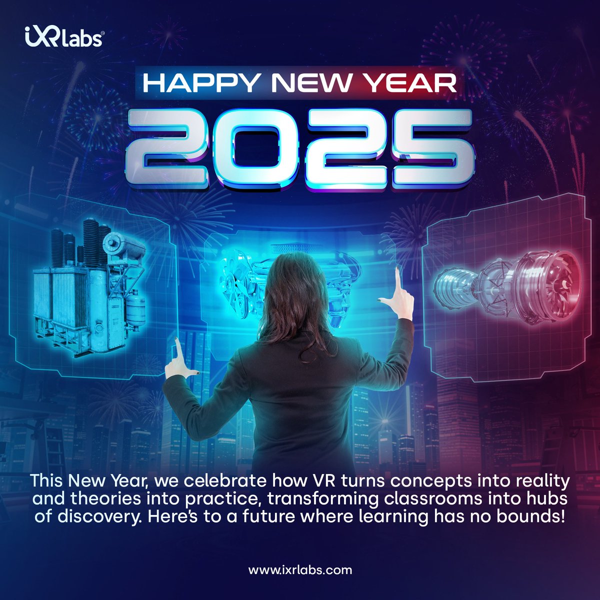 ixr_labs's tweet image. Happy #NewYear2025 from @ixr_labs! 🎉 

This year, we’re celebrating how #VR brings concepts to life &amp;amp; transforms #highereducation.👨‍🎓

Our modules for #VRlabs are unlocking #immersivelearning experiences that push the boundaries of traditional #education.🌟