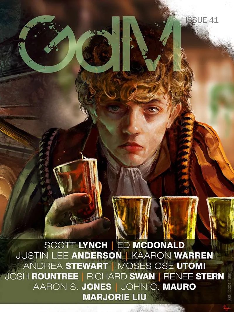 Grimdark Magazine (@grimdark_mag) on Twitter photo The cover for GdM Issue #41 is here, featuring the second part of <a href="/scottlynch78/">Scott Lynch</a> âLocke Lamora and the Bottled Serpentâ! Full line up details in the comments. The cover for GdM Issue #41 is here, featuring the second part of <a href="/scottlynch78/">Scott Lynch</a> âLocke Lamora and the Bottled Serpentâ! Full line up details in the comments.