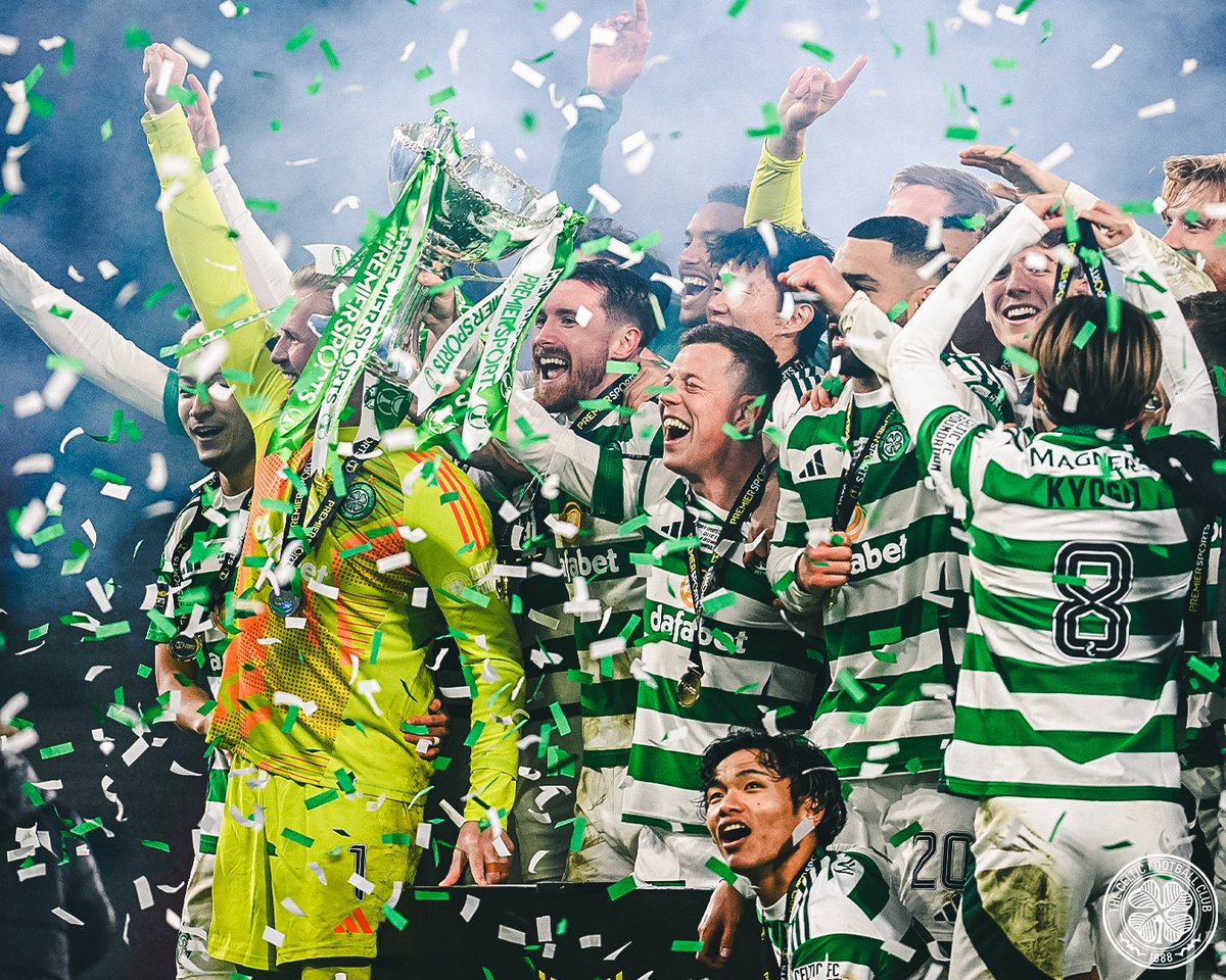 Celtic Football Club (@celticfc) on Twitter photo ⏪💚 2024 was a year to remember for the Celts!
🏆 2023/24 Premiership Champions
🏆 2023/24 Scottish Cup Winners
🏆 2024/25 League Cup Winners
🏟 Undefeated at Celtic Park across ALL competitions
⚽ 139 competitive goals scored overall
#CelticFC🍀 ⏪💚 2024 was a year to remember for the Celts!
🏆 2023/24 Premiership Champions
🏆 2023/24 Scottish Cup Winners
🏆 2024/25 League Cup Winners
🏟 Undefeated at Celtic Park across ALL competitions
⚽ 139 competitive goals scored overall
#CelticFC🍀