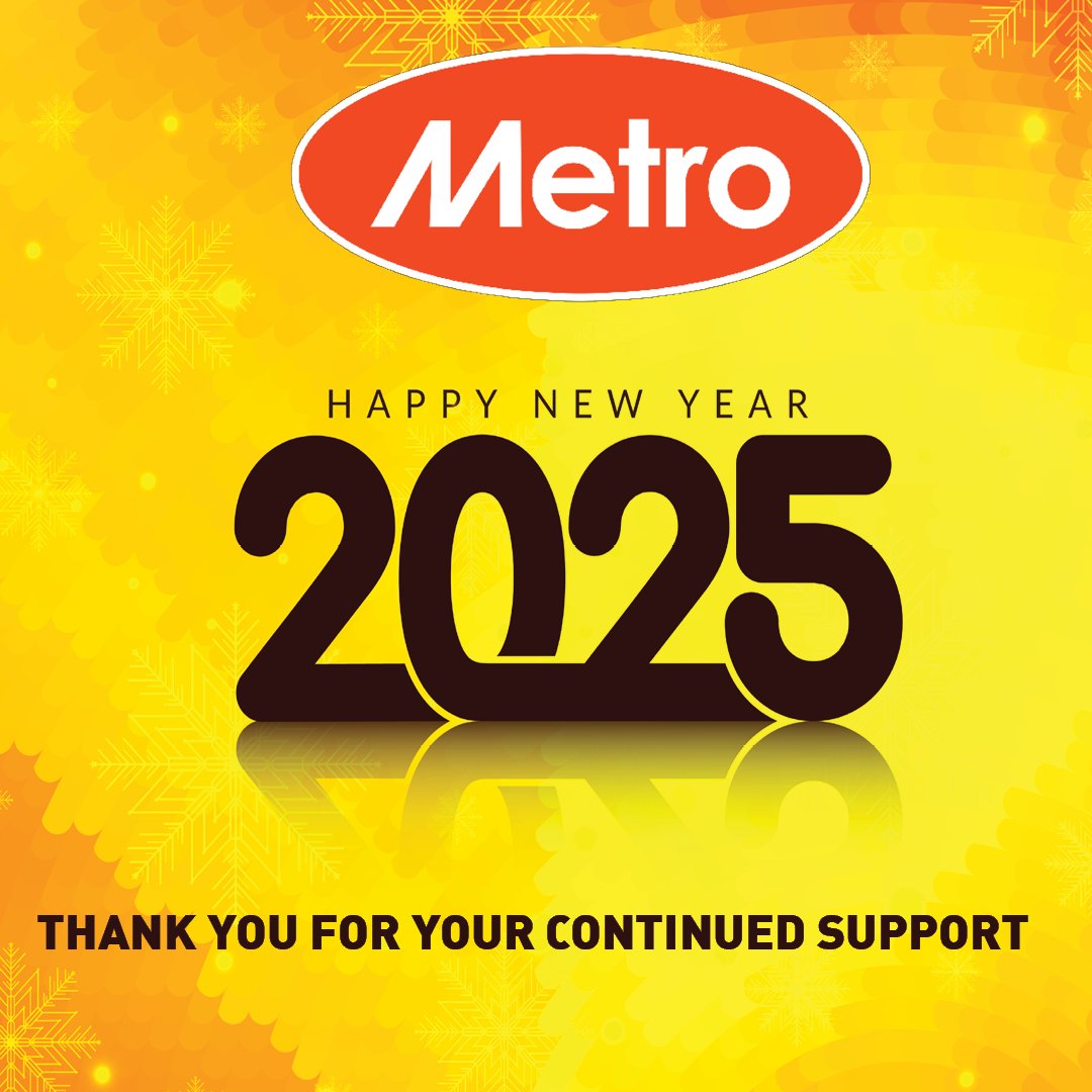 MetroNamibia's tweet photo. As we step into a brand new year, we want to extend our heartfelt gratitude to all our valued customers.
Thank you for your continued support and for being part of our journey.
#MetroNamibia #MetroDeals #BiggerBetterAlwaysCheaper https://t.co/V32lcNotZi