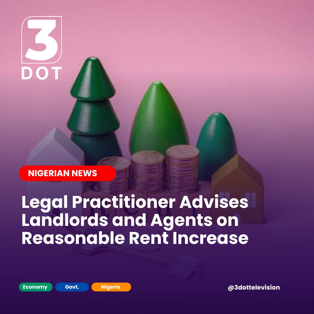 3dottelevision's tweet photo. Legal practitioner Mr. Oluwatobiloba Fatoki advises landlords and agents to implement fair rent increases, provide basic amenities, and maintain properties.
#RentRegulation #HousingEquality #NewsNigeria https://t.co/duhw6qBemF