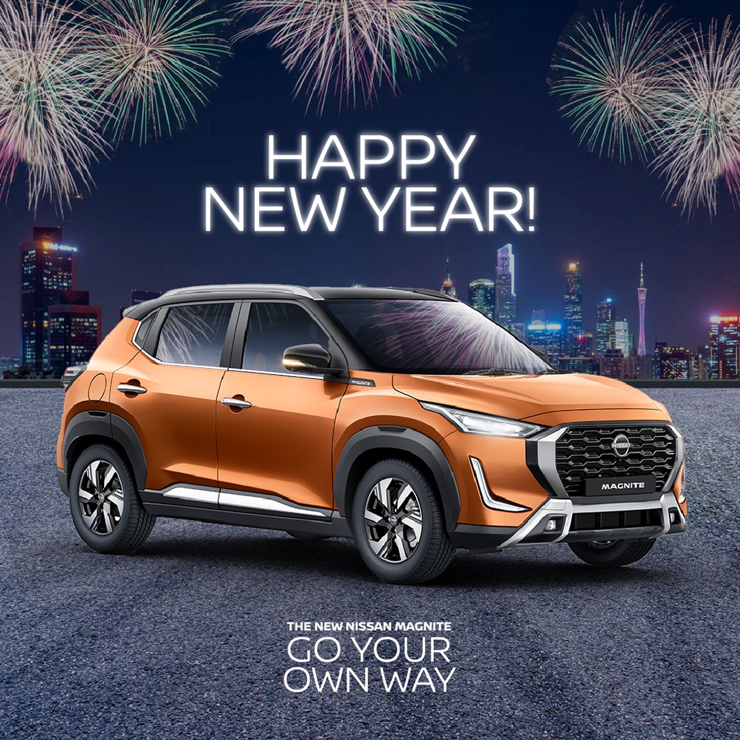 nissanza's tweet photo. New year, new you? Nah, just new places to be, and the Nissan Magnite is ready to get you there with big ambitions and bold moves. Resolutions optional, great drives mandatory.  #DareToMove Learn more: https://t.co/aRDbb7QoJ1 https://t.co/xcfWUMJDrI