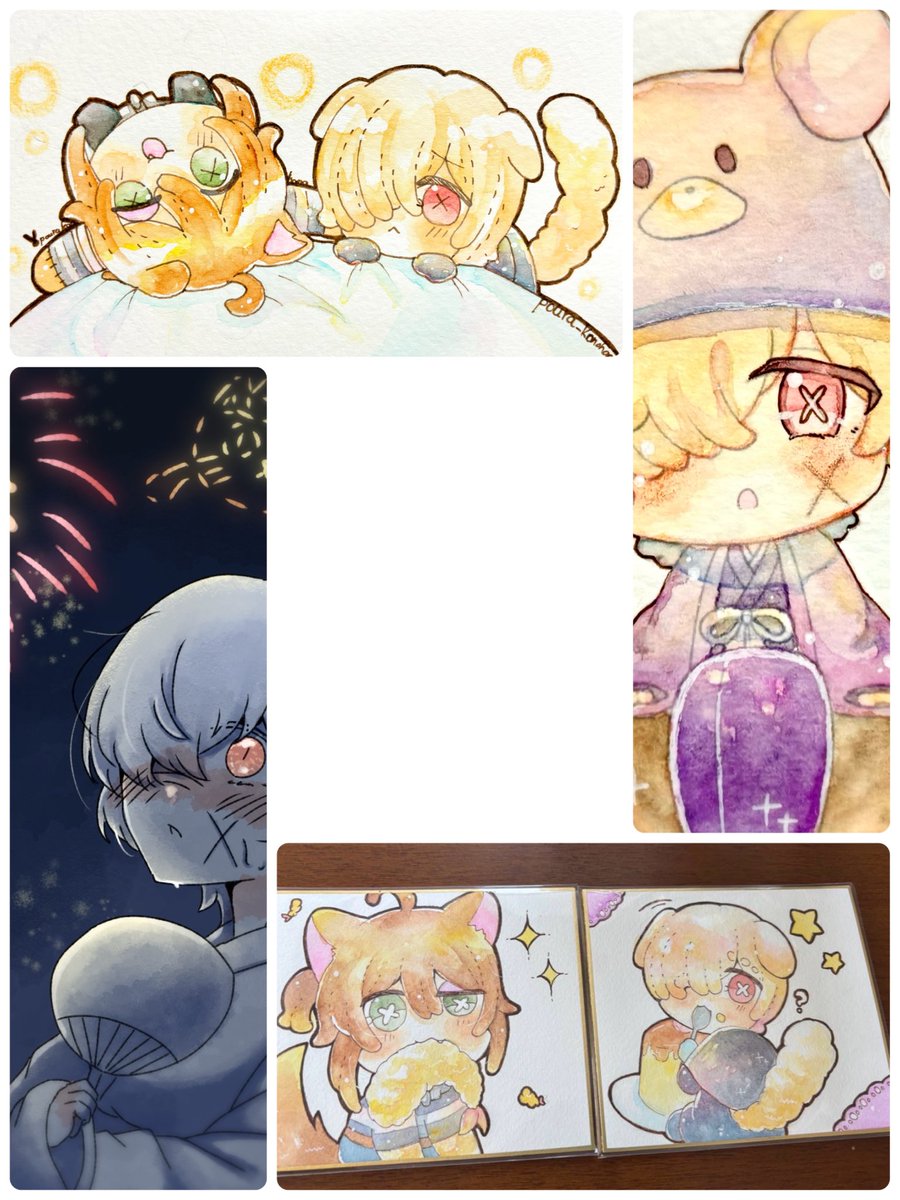 #2024年を振り返る
私も1年の振り返りを‥‥。個人的に夏頃に参加した、指描き会の花火ハカモリちゃんお気に入りです( *'艸`)