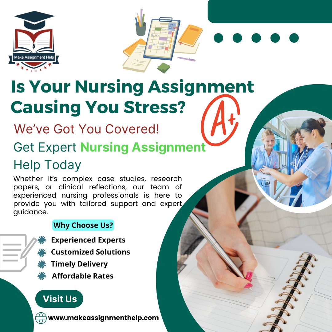 Make_Assignment's tweet image. "Support for your nursing assignments, because we care! 🩺 #NursingAssignmentHelp #HealthcareStudies #MakeAssignmentHelp"
