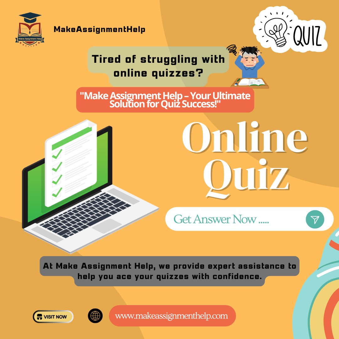 Make_Assignment's tweet image. "Score high on your quizzes with our expert assistance! 📚 #QuizHelp #AceYourQuiz #MakeAssignmentHelp"