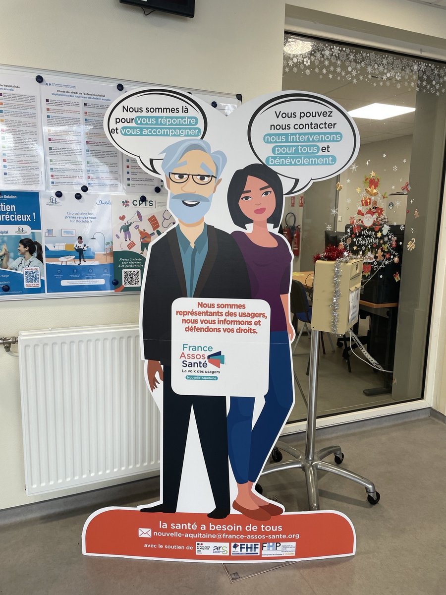 Pays Basque #Saint_Palais  #Hôpital  #usagers #démocratie #sanitaire

Relations avec les usagers : des silhouettes dans le hall du Centre Hospitalier de Saint-Palais pour rappeler les droits des usagers et fournir les contacts de leurs représentants