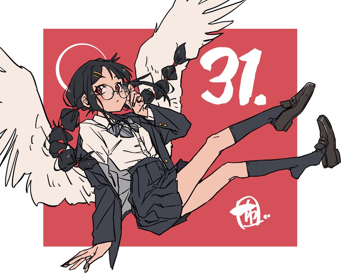 100日お絵描きの中のお気に入り。制服シリーズのころが一番自分の描きたいものと実際に描いたものとの差が少なくて楽しんでかけていた気がします。