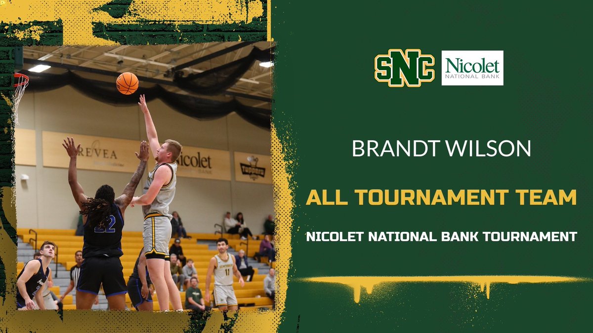 SNC Men's Basketball (@sncmensbb) on Twitter photo Congrats to Senior Brandt Wilson for being selected to the <a href="/NicoletBank/">Nicolet Bank</a> All-Tournament team!
#gogreenknights
βοΈπ‘π’π Congrats to Senior Brandt Wilson for being selected to the <a href="/NicoletBank/">Nicolet Bank</a> All-Tournament team!
#gogreenknights
βοΈπ‘π’π