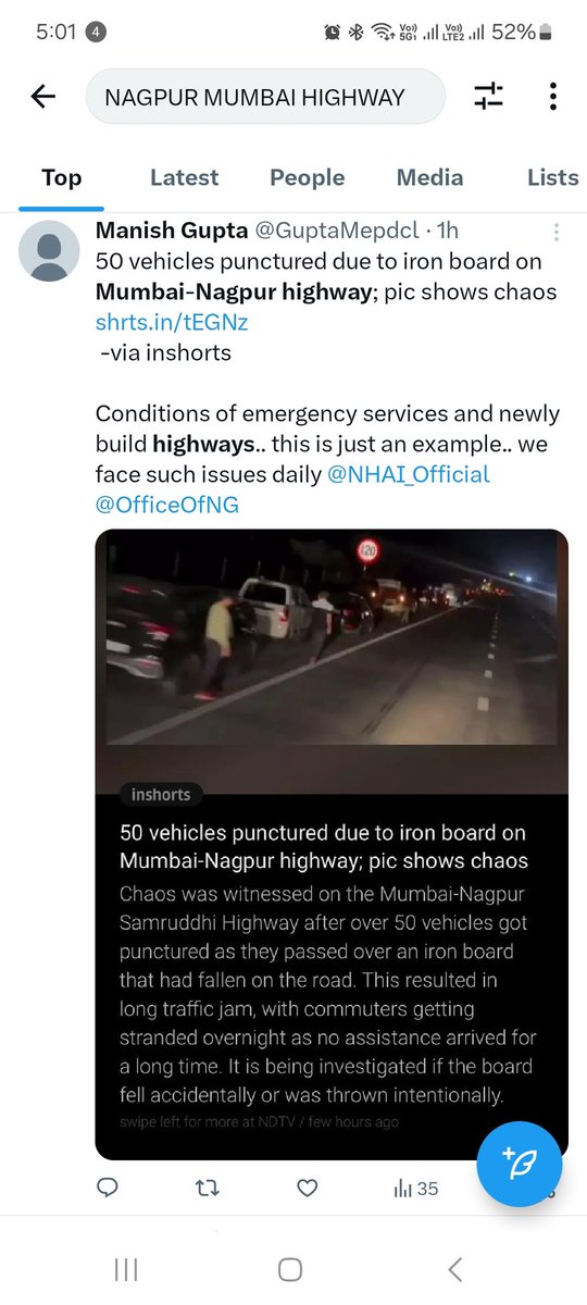 KPSCGPSCAP2019's tweet photo. @nitin_gadkari @OfficeOfNG @Dev_Fadnavis @Devendra_Office @CMOMaharashtra 
लोगों जान तो बच गयी...लेकिन नुकसान. की भरपाई कौन करेगा....बिना टैक्स के तो गाड़ी जाने नहीं देते ???
#SamruddhiMahamarg #MumbaiNagpurHighway https://t.co/rVWqELCvrH