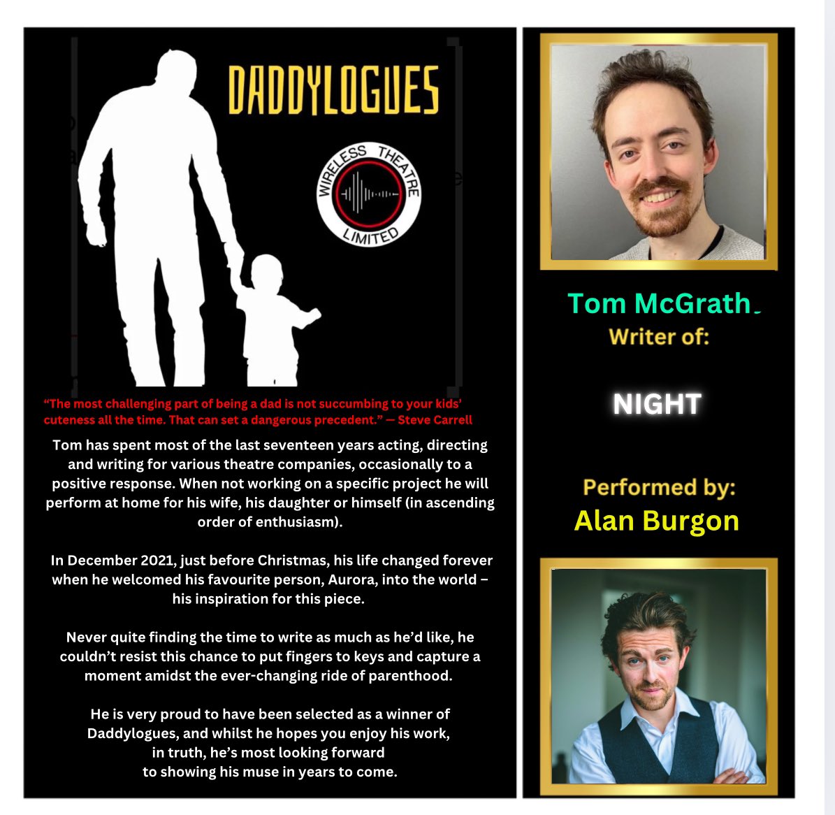 Wireless Theatre Ltd (@wirelesstheatre) on Twitter photo Our fourth piece is by the super talented Tom McGrath, with a delicate hyggelig piece about having to get up to a waking young one in the dead of night…when you don’t want to. Performed beautifully by the superb alan Burgon, found also on <a href="/amelia_podcast/">The Amelia Project</a> and more Our fourth piece is by the super talented Tom McGrath, with a delicate hyggelig piece about having to get up to a waking young one in the dead of night…when you don’t want to. Performed beautifully by the superb alan Burgon, found also on <a href="/amelia_podcast/">The Amelia Project</a> and more