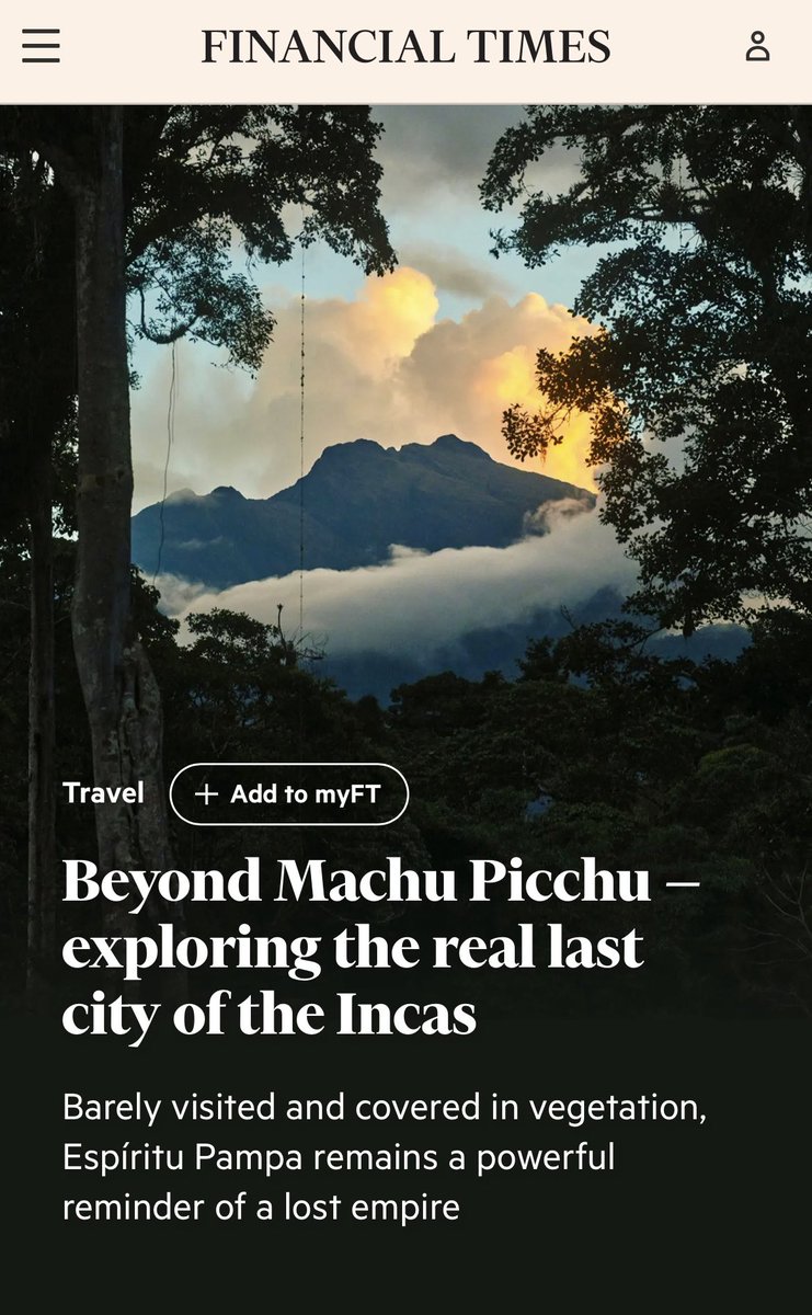 laurieablair's tweet image. A highlight of 2024 was returning to Espíritu Pampa, the last city of the Incas.
Here’s the write-up @FT with fantastic photography by @nickballon
Read here for free! on.ft.com/3BQLqqw
