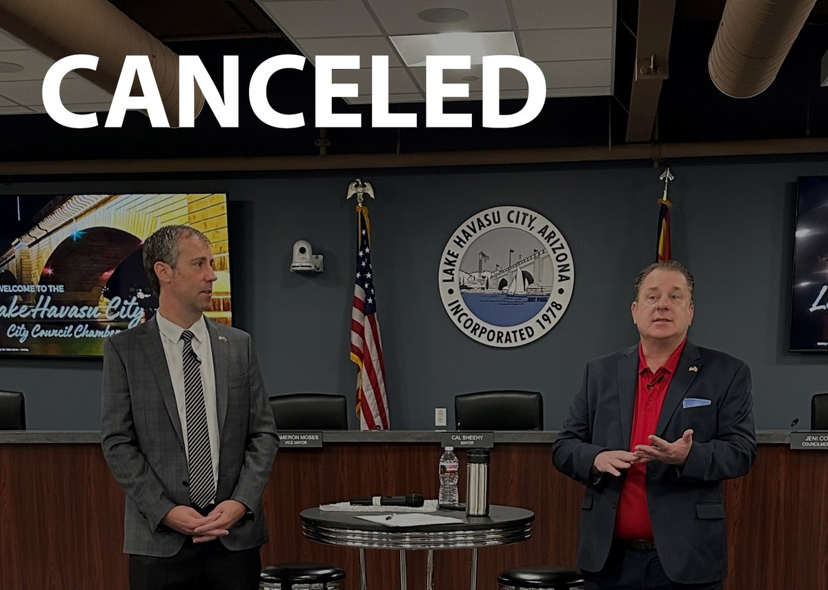 LHCAZGOV's tweet image. 🚨 January 3rd Coffee with the Mayor and City Manager Canceled 🚨

The Coffee with the Mayor and City Manager, originally scheduled for Friday, January 3, has been canceled.

#LakeHavasuCity #CommunityUpdates
