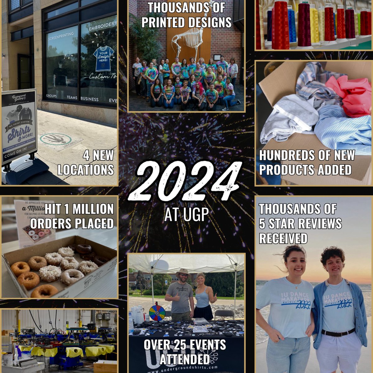 Our 2024 year in review! 🎉 

We accomplished so much in 2024 and couldn't have done it without all of our amazing employees and all of the communities we serve! 💙 

Here's to making 2025 even better! ✨ 
#printedbyugp #2024 #2025
