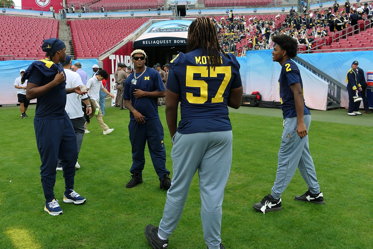 A quartet of Michigan football early enrollees: Travis Moten, Shamari Earls, Andrew Marsh and Bryce Underwood