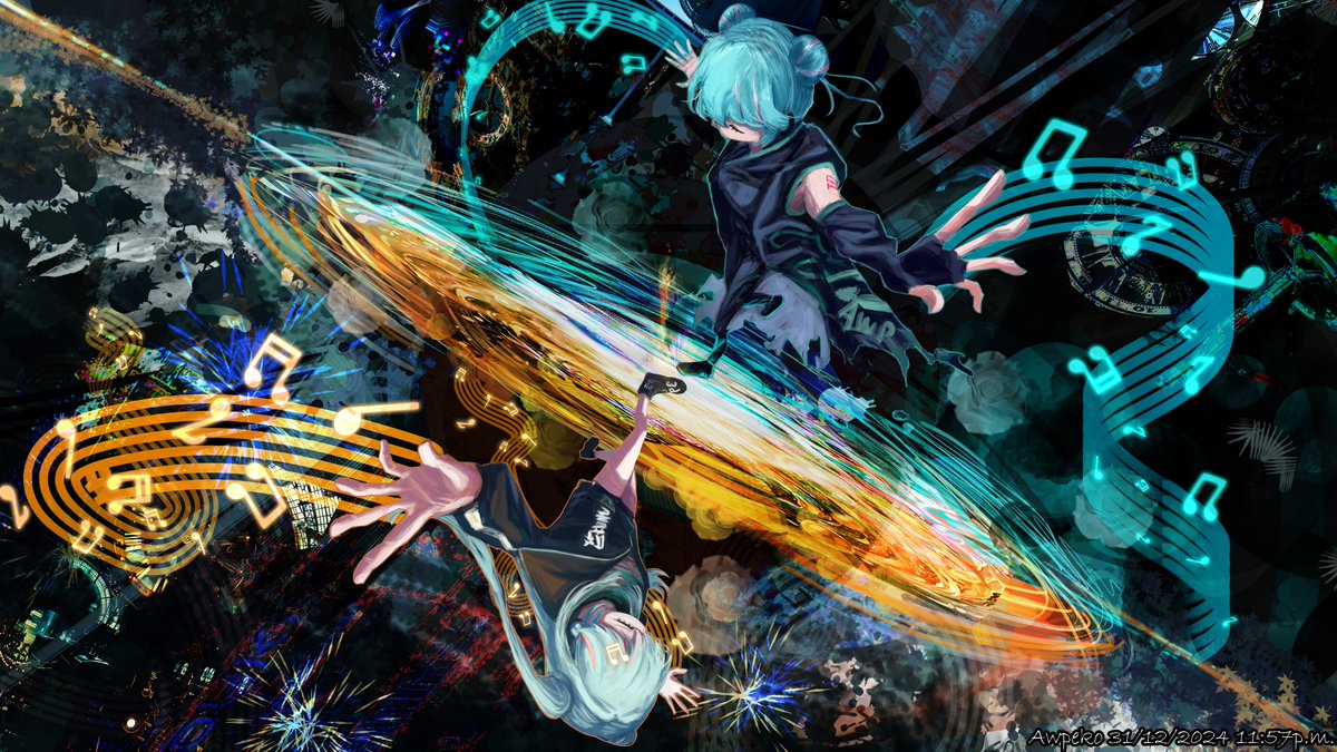 Awpeko's tweet photo. 【終の歌姬】
【Singer of the End】

HAPPY NEW YEAR 2025!!! This is my first little art for the start of 2025 ♫

#miku #HappyNewYear2025 #HappyNewYear #MikuArt #mikufanart #intergalacticbound #HatsuneMiku #初音ミク #DigitalArt #Illustration #FanArt #Vocaloid https://t.co/pkXC8bkIga