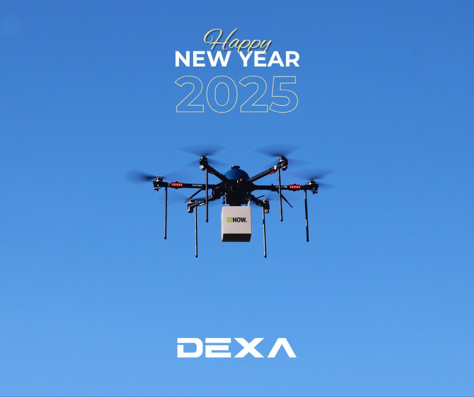 Happy New Year from all of us at DEXA!

Here’s to an exciting year ahead as we continue shaping the future of #logistics with speed, safety, and sustainability.

#FlyDEXA #HappyNewYear #Drones #DroneDelivery