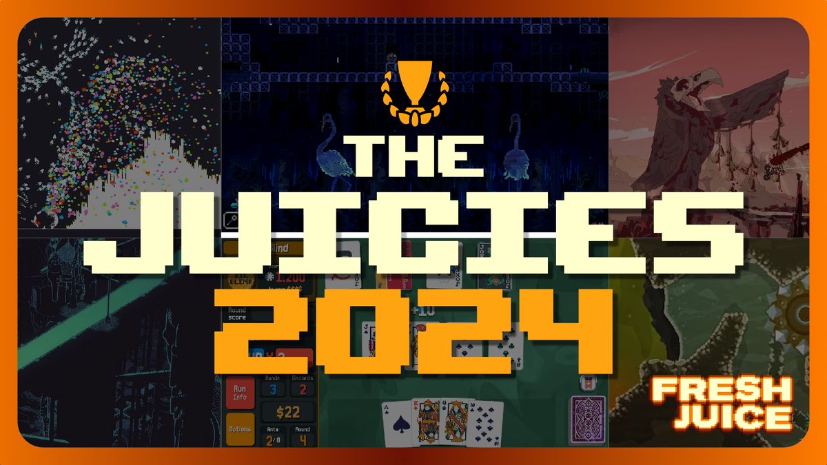 FreshJuicePod's tweet image. Happy New Year! The Juicies 2024 are LIVE! 🏆
Handing out awards to some of the best indie games of the year!
YouTube: youtu.be/YVEWd1rnpT8
Spotify: open.spotify.com/episode/3FZvyt…