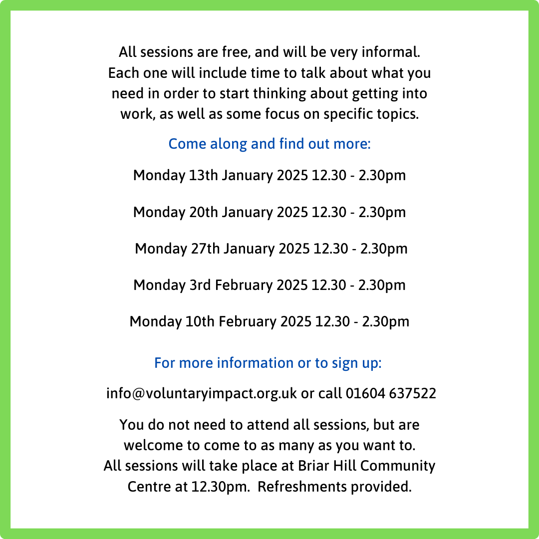 🌟 **Ready to build your future?** 🌟

If you live in or around Briar Hill, we’re offering FREE support to help you gain the confidence and skills to succeed in the job market! 💼✨