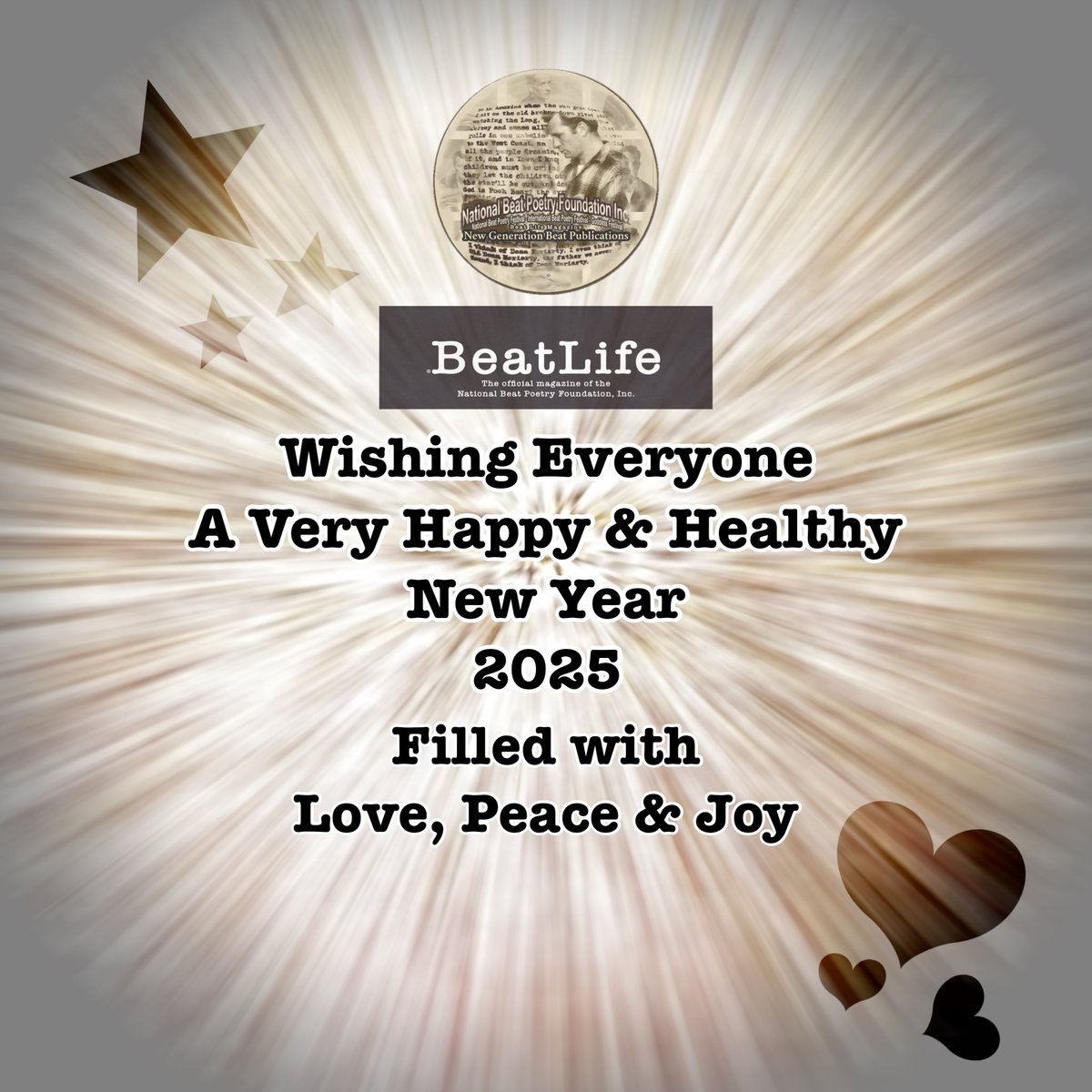 Wishing You All A Happy &amp; Healthy 2025 from Me <a href="/TerapeneTweet/">Debbie Tosun Kilday</a> &amp;  <a href="/BeatPoetryFest/">National Beat Poetry Foundation, Inc.</a>