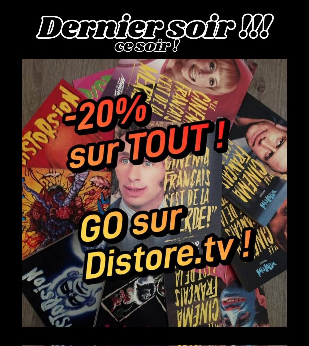 TONIGHT is the DERNIÈRES HEURES pour choper TOUTES NOS CRÉATIONS à -20% sur Distore.tv !

Tonight's the night !!