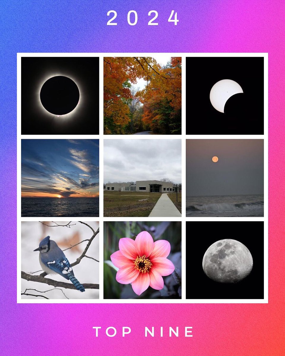 My #TopNine2024 per the ‘gram. The #eclipse was truly magnificent. The new <a href="/indylibrary/">Indianapolis Public Library</a> Glendale Branch occupies the center square.