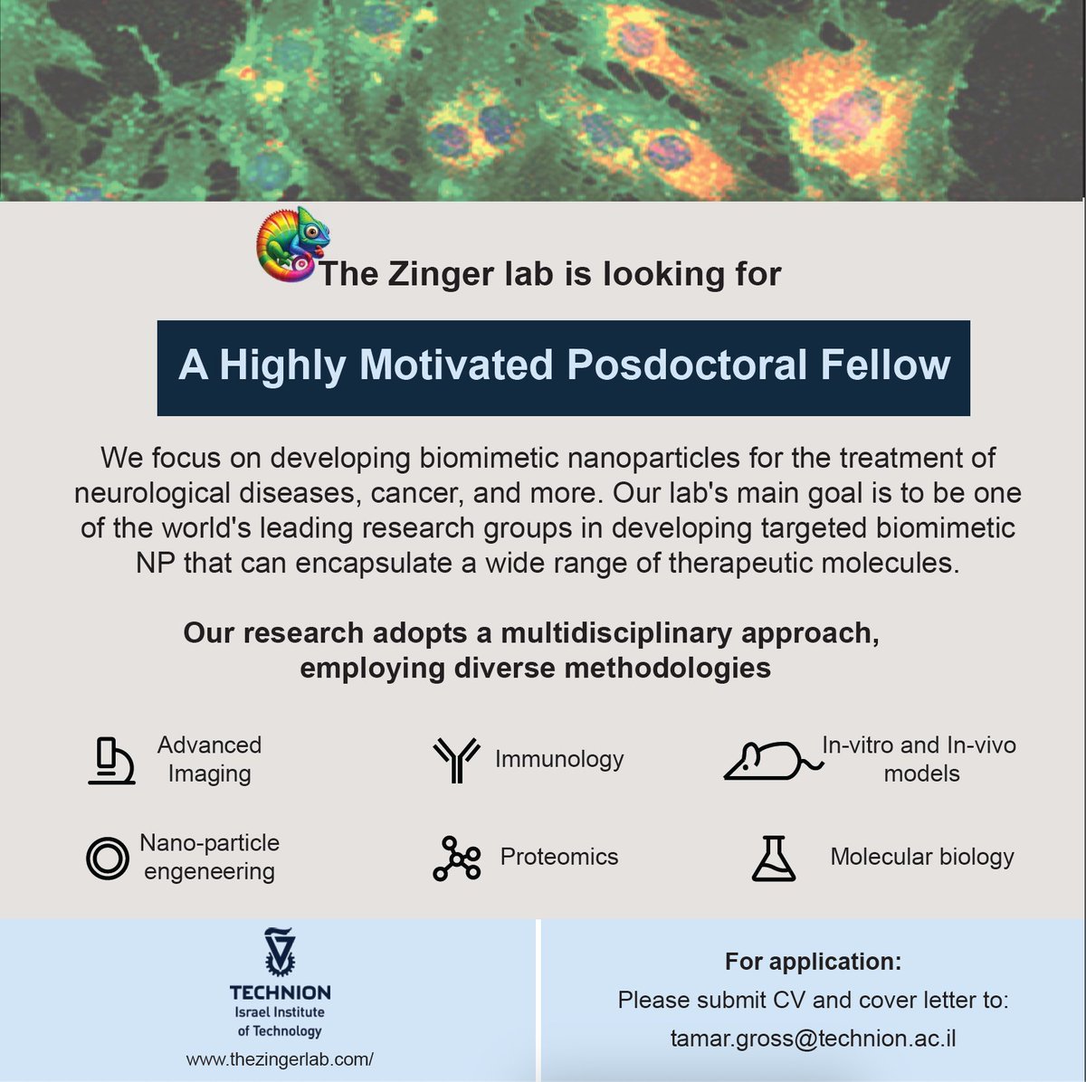 Assaf Zinger (@zingerassaf) on Twitter photo Join us to revolutionize biomimetic nanoparticles and tackle cancer and neurological disorders in a dynamic, multidisciplinary team!👇👇
<a href="/TechnionLive/">Technion Israel</a> <a href="/CRSScience/">Controlled Release Society</a> <a href="/lindaunobel/">Lindau Nobel Laureate Meetings</a> <a href="/GlobalYAcademy/">Global Young Academy</a> <a href="/ICRFONLINE/">Israel Cancer Research Fund</a> <a href="/ERC_Research/">European Research Council (ERC)</a> Join us to revolutionize biomimetic nanoparticles and tackle cancer and neurological disorders in a dynamic, multidisciplinary team!👇👇
<a href="/TechnionLive/">Technion Israel</a> <a href="/CRSScience/">Controlled Release Society</a> <a href="/lindaunobel/">Lindau Nobel Laureate Meetings</a> <a href="/GlobalYAcademy/">Global Young Academy</a> <a href="/ICRFONLINE/">Israel Cancer Research Fund</a> <a href="/ERC_Research/">European Research Council (ERC)</a>