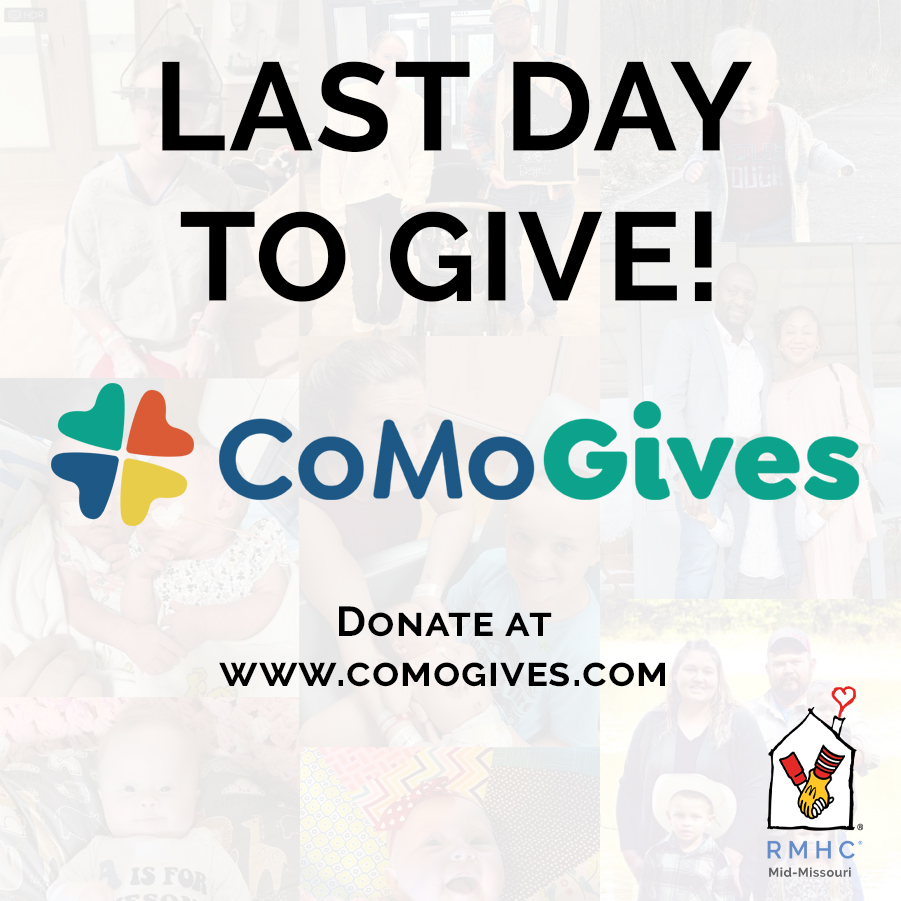 Today is the LAST DAY to contribute to our CoMoGives campaign! Thanks to all who have helped the Ronald McDonald House Charities' mission in providing essential services toward the well-being of our families! ☺️❤️
Donate at comogives.com/donate/Ronald-…