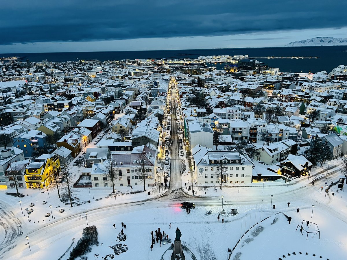 Reykjavik. Looking down. Later tonight will be looking up. Good to be 'home' ❤️