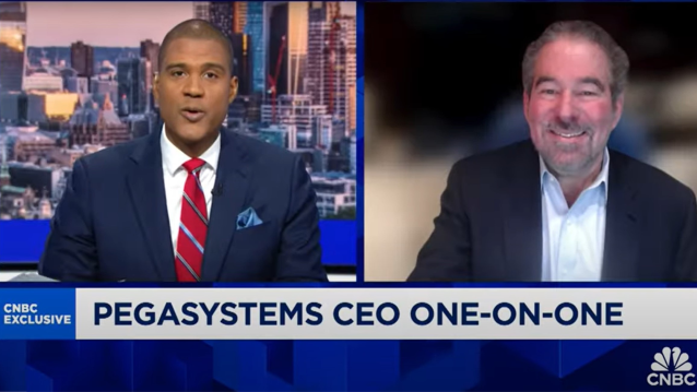 Vivekananda_K's tweet photo. Watch Pega Founder and CEO Alan Trefler on CNBC talk about how Pega's gen AI and automation solutions are changing how clients can innovate while providing new opportunities for Pega's business. https://t.co/BD9JMN2Hfr https://t.co/tZ483R0HEM