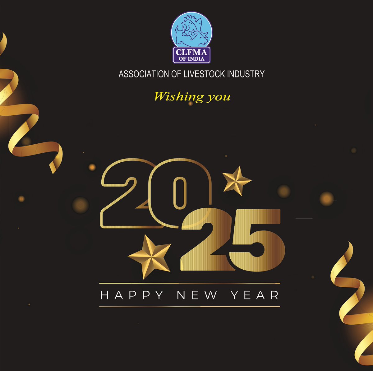 #CLFMA OF INDIA Wishing You A New Year Full of Endless Possibilities, Boundless Joy, and Unforgettable Moments! 🎉✨

Best Regards,
Divya Kumar Gulati
(Chairman)

#ClfmaOfIndia #HappyNewYear #Agriculture #Livestock #Dairy #Eggs #Poultry #Fisheries
