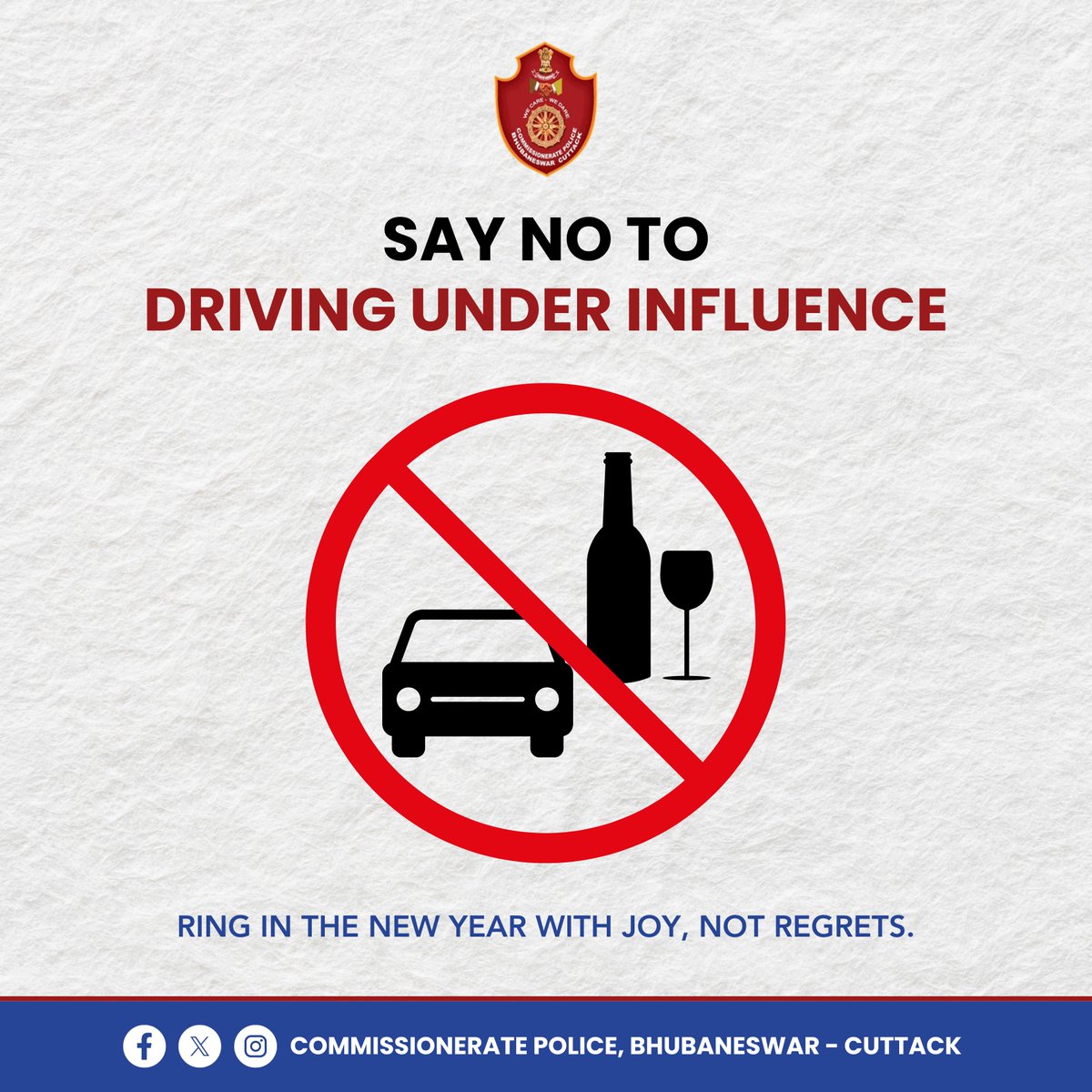 This #NewYearsEve, celebrate responsibly and stay away from drunk driving. You can hand over your keys or your life. Make the right choice. 🫡

Let's make safety our priority.

#SafetyForAll #NewYear2025