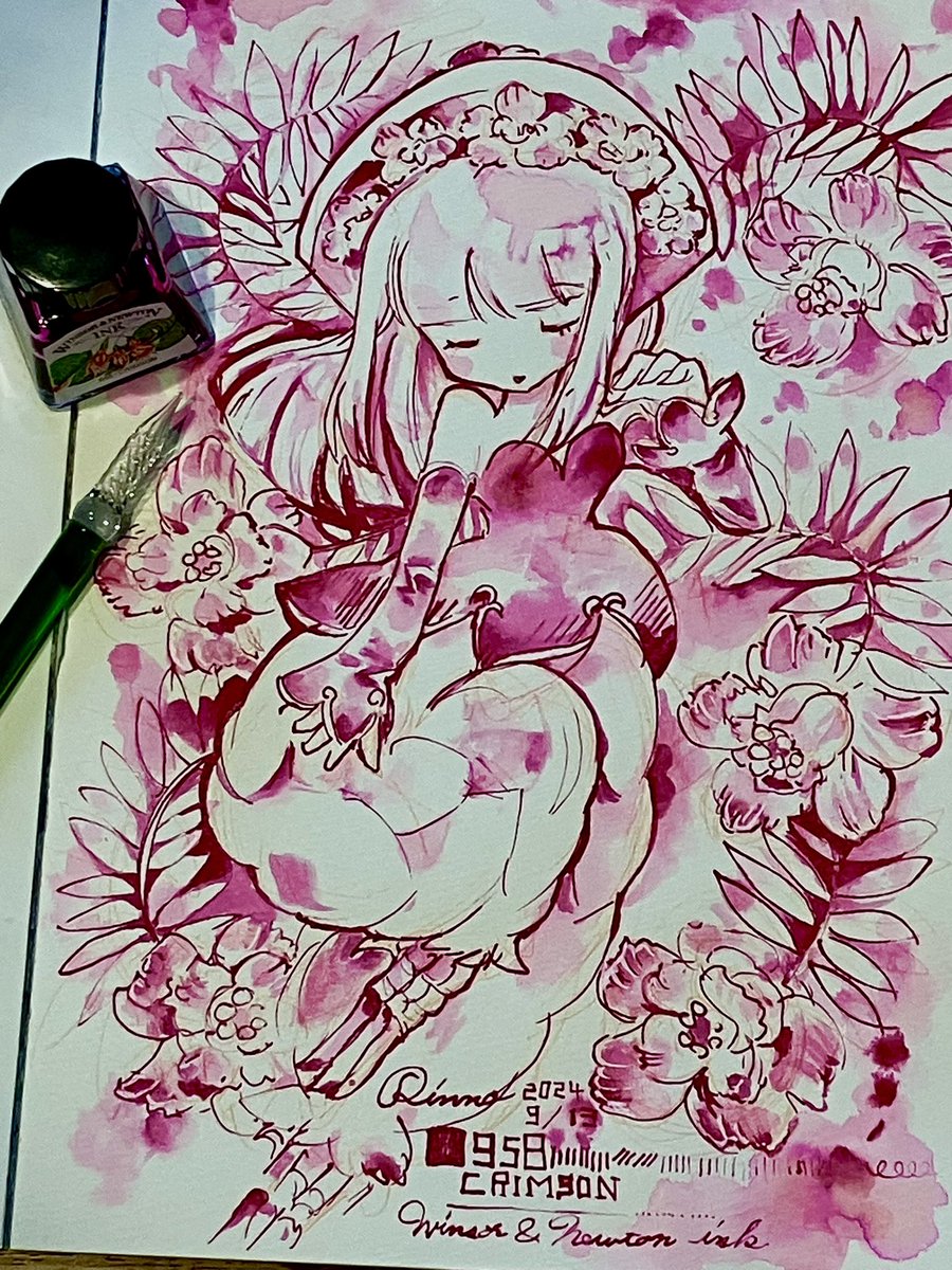 2024はあんまり描けなかったけどマイペースにペンやインクで遊べた気がします。万年筆で絵を描いてみたのも初めてで楽しかった!来年は絵の具もまた使いたいな、画材で遊ぶの楽しい 
