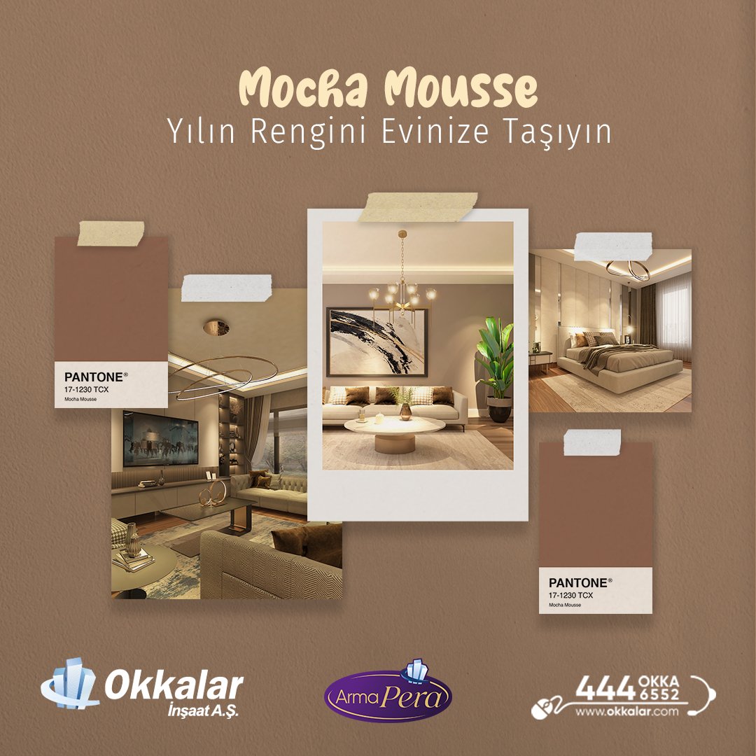 okkalar's tweet photo. Pantone, yılın rengini açıkladı:
Mocha Mousse! Siz de bu zamansız rengi evinize taşıyın. 

Detaylı bilgi almak için şimdi arayın:
📞444 65 52

https://t.co/2Ecop4XYGJ

#Okkalarİnşaat #Okkalar
#ArmaPera #Meram #inşaatprojeleri #inşaat #ev
#mimarlik #arsa #mühendislik #yılınrengi https://t.co/LaSSO89fe7