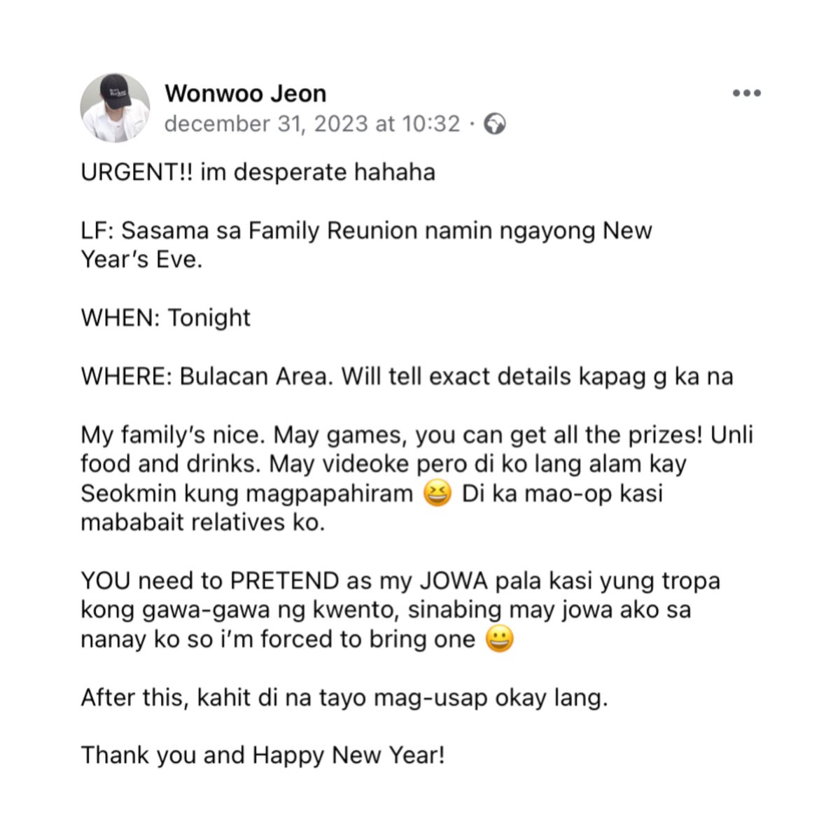 coupofjosh's tweet photo. #minwon au — reunion    

'di naman inakala ni wonwöo na seseryosohin ng nanay niya ang sinabi ni cheôl na may jowa na siya, sa sobrang desperadong may madalang jowa sa reunion nila, sa facebook na siya humanap, insert mïngyu na bestfriend nito at may crush din kay ww https://t.co/DacDk9tyng