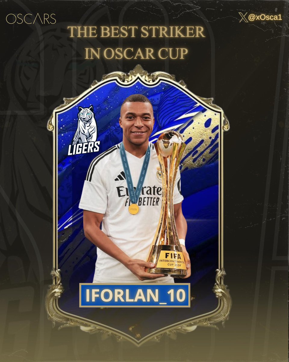 #بطولة_Oscar 🏆

افضل مهاجم في البطوله  :- 🥇

#بروكلوب #FC25