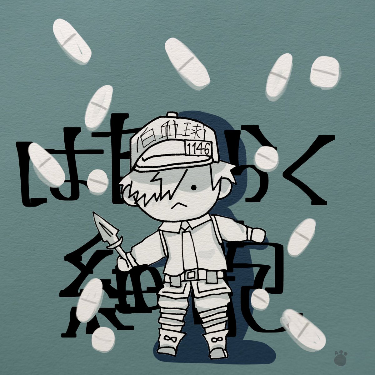 mksrt_'s tweet photo. #はたらく細胞 

白血球 https://t.co/SNoIhnal8l