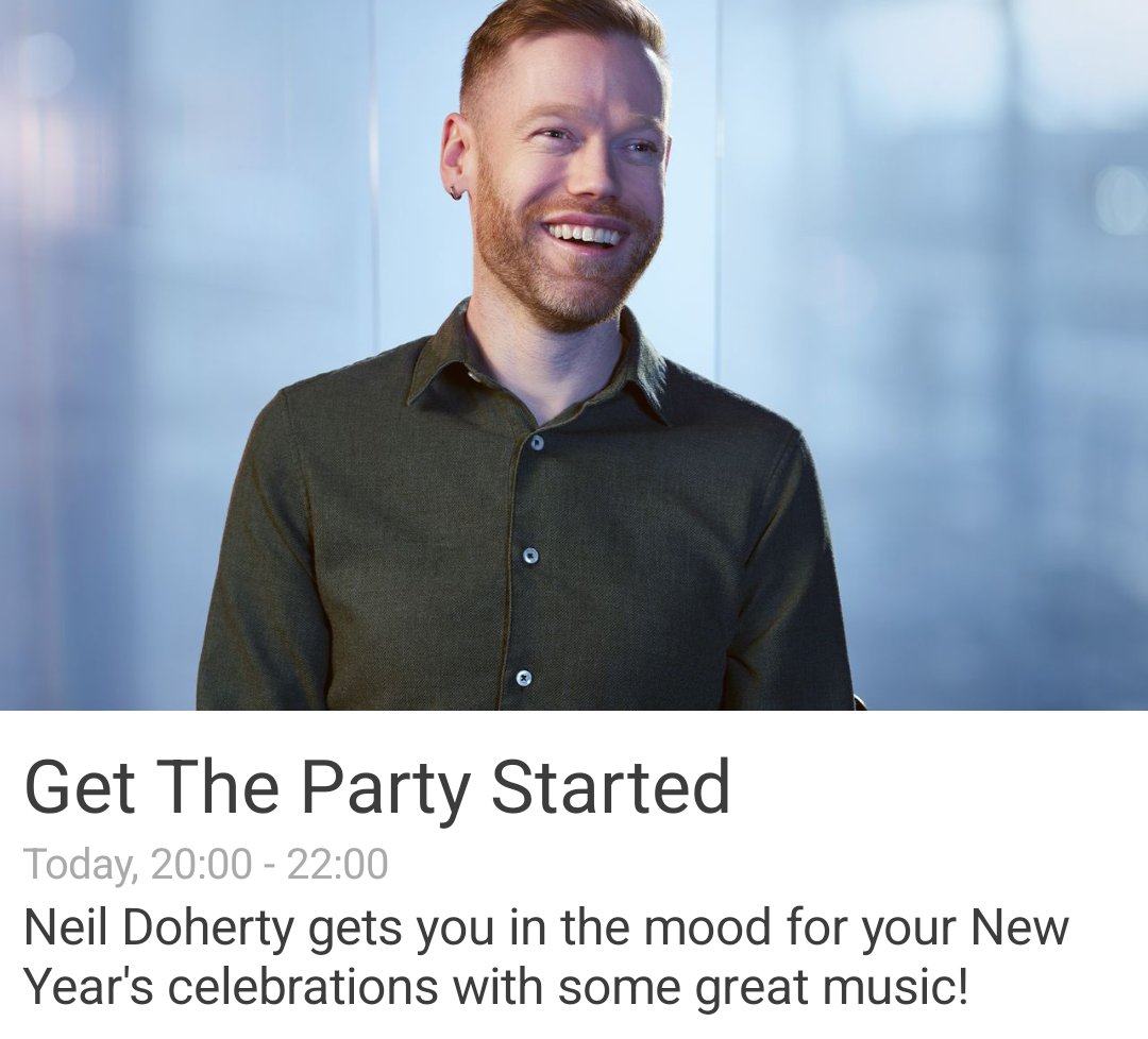 Neil Doherty (@neilgdoherty) on Twitter photo Last show of 2024 tonight!! Happy new year 🎊🎊 8pm to 10pm before John Creedon rings in 2025 on <a href="/RTERadio1/">RTÉ Radio 1</a> Last show of 2024 tonight!! Happy new year 🎊🎊 8pm to 10pm before John Creedon rings in 2025 on <a href="/RTERadio1/">RTÉ Radio 1</a>