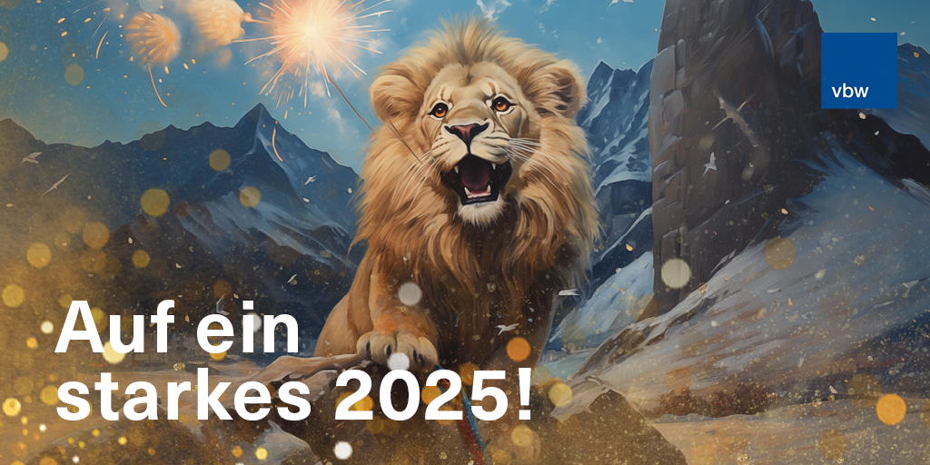 Stark für Bayern. 💪 Auch 2025 wird sich die vbw mit aller Kraft für die bayerische Wirtschaft einsetzen! Das Team der vbw wünscht Ihnen einen guten Rutsch in ein gesundes und glückliches neues Jahr! 🥂