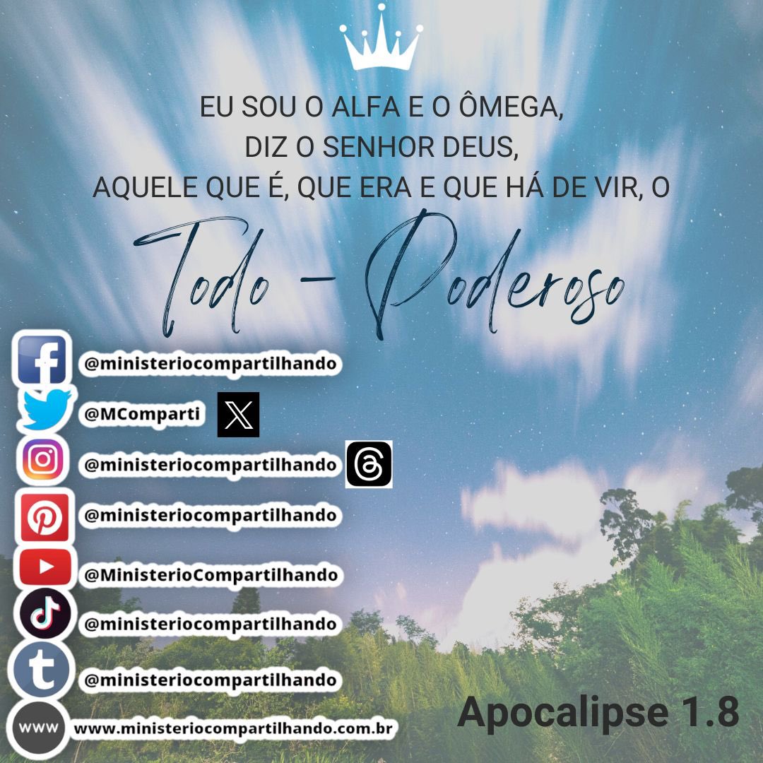caco_borba's tweet image. 31/12 - Olá! Graça, Paz e Alegria! Bom dia!

Apocalipse 1.8

Eu sou o Alfa e o Ômega, diz o Senhor Deus, aquele que é, e que era, e que há de vir, o Todo-Poderoso.

#deusconosco #alfaeomega #todopoderoso #bomdiacomdeus #apocalipse #cristão #esperança #biblia #palavradedeus