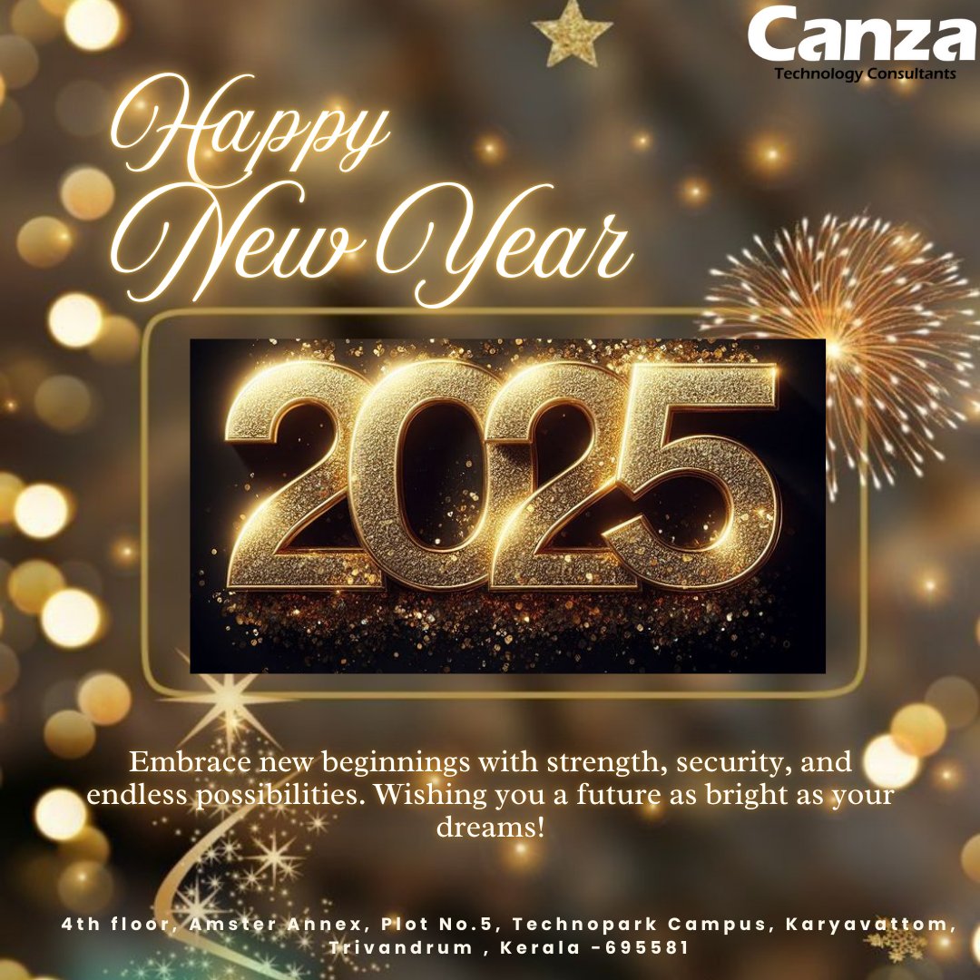 CanzaTechnology's tweet photo. 🎉 Happy New Year from Canza Technology Consultants! 🎉

As we welcome 2025, we're grateful for a year of growth and innovation. Thank you to our amazing team, clients, and partners for your support. Here's to new opportunities and successes! 🌟

#NewYear2025  #Growth #Success https://t.co/wJtmKCE7Kg