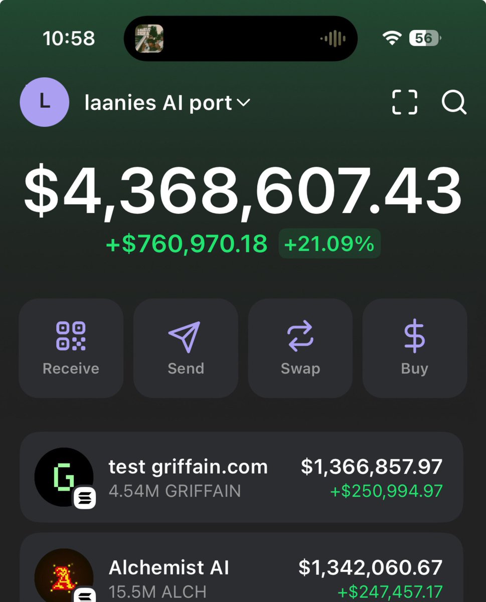 cryptolaanie's tweet image. I held, never sold a single cent. In fact bought more. You will make more money HOLDING. 

Lesson in this. Moon dat. 

#griffain
$alch
$dpm
$hat
$kra
$lmt