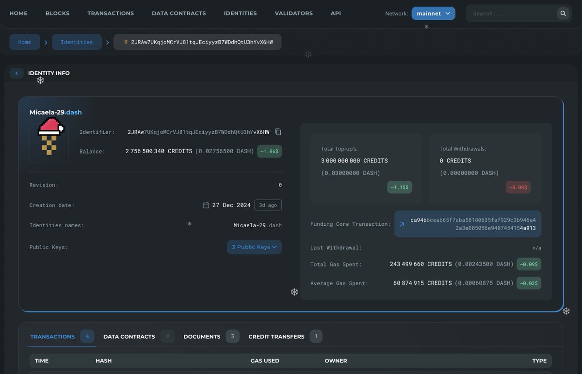 AlexeyTripleA's tweet image. 🎄 Happy New Year!

Happiness, health, success! Let the new year bring us many cool updates!

By the way, we updated the Identity page on mainnet:
platform-explorer.com/identities

#DASH #DashPlatform #PlatformExplorer #Blockchain