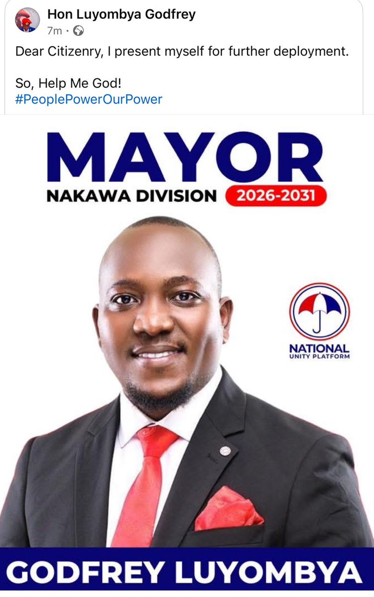 It's now official 
Kati leka emundu evuge#luyombyagodfrey#nup