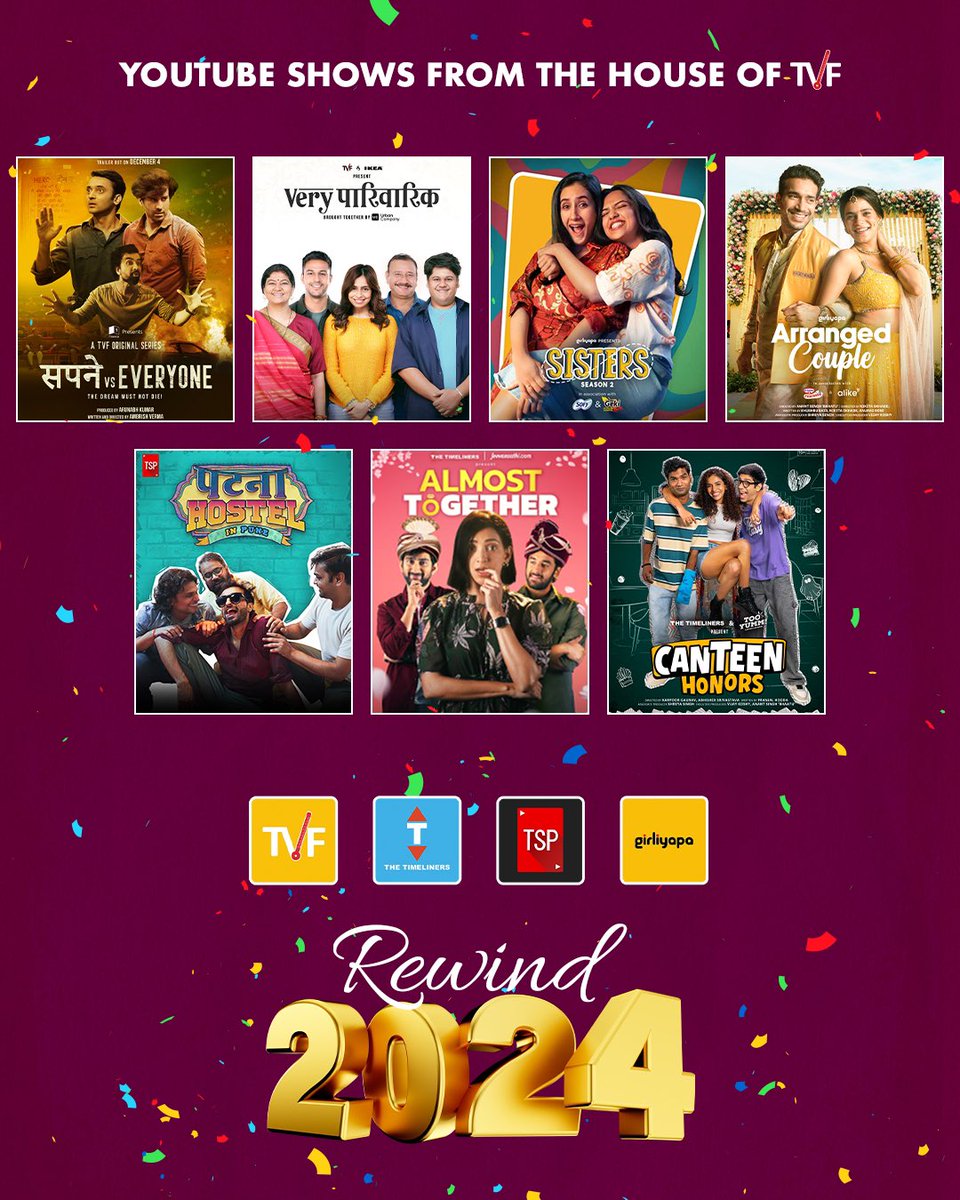 A HUGE shoutout to our incredible brand partners Your collaboration helped us create shows that not only entertained but left a lasting impact. Together, we turned stories into experiences and made 2024 unforgettable!🙌 #TheViralFever #TheTimeliners 
(2/2)