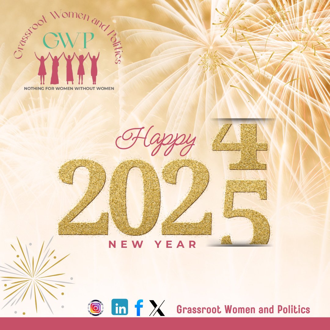 🎉 Cheers to 2024 and a New Year of Possibilities! 🎉

In 2024, we made strides and 
2025 is all about stronger partnerships and greater impact. Join us!

#HappyNewYear2025 #GrassrootWomen #CollaborationForChange #PoliticalParticipation